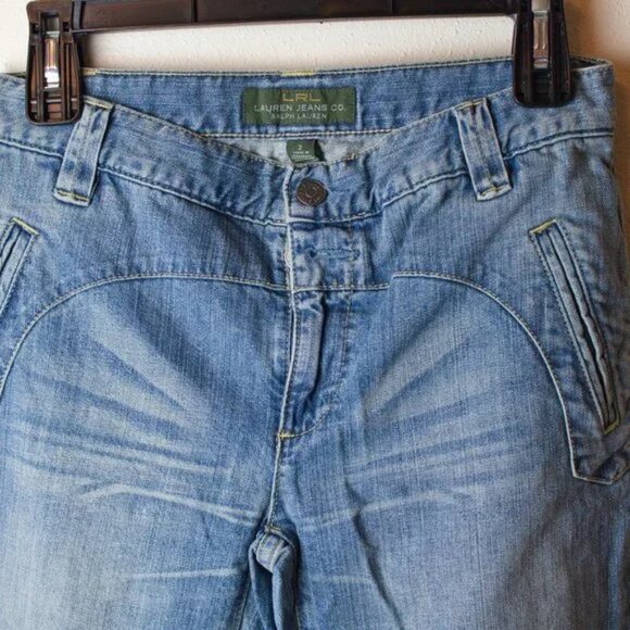 Ralph Lauren Co. Denim Jeans Wide Leg Size 2 Light Wash - Picture 5 of 6